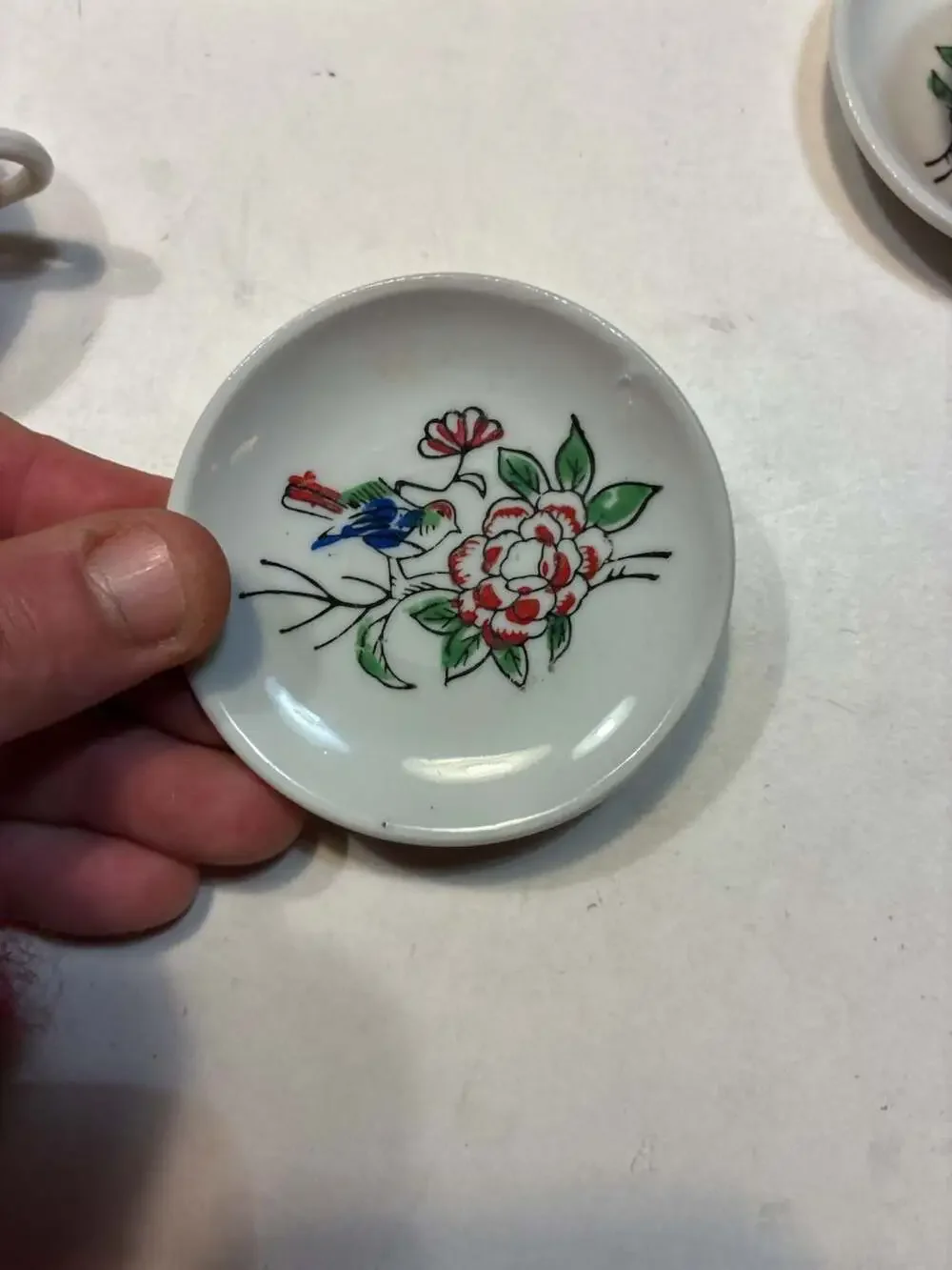 Vintage Miniature Porcelain Toy Tea Set Floral Pattern Made in Japan